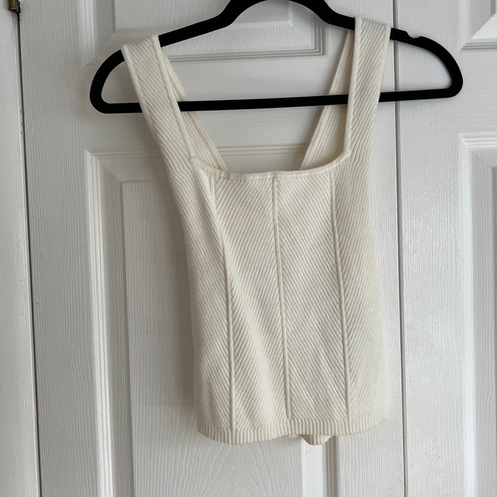 Abercrombie knit cross cross back tank top size small
